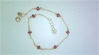 Armband Sommer Dame Rosari in Gelbgold Rubino BR_RUB - BR_RUB